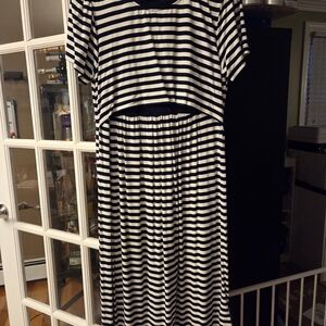 Seraphine Classic Navy and Cream Striped Tee